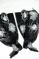 Spider Web Garter Belt Chap Boots