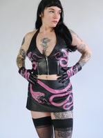 Hot Pink Snake Halter Top
