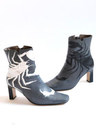 Black & White Silhouette Boots - Size 9