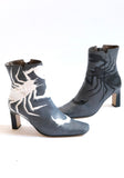 Black & White Silhouette Boots - Size 9