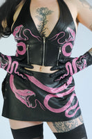 Hot Pink Snake Gloves