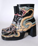 Custom Hand Painted Snake Boots