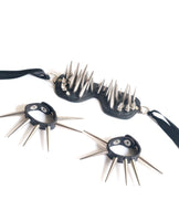 Spiked Leather Mask & Cuffs