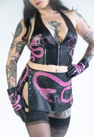 Hot Pink Snake Halter Top