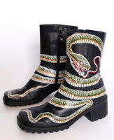 Custom Hand Painted Snake Boots