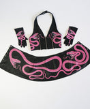 Hot Pink Snake Micro Mini Skirt
