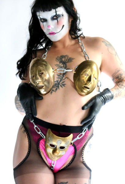 Clown Mask Chain Bikini