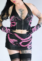 Hot Pink Snake Micro Mini Skirt