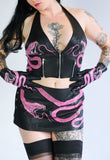 Hot Pink Snake Micro Mini Skirt