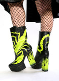 Green Scorpion Silhouette Boots - Size 8