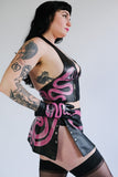 Hot Pink Snake Micro Mini Skirt