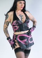Hot Pink Snake Halter Top