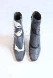 Black & White Silhouette Boots - Size 9