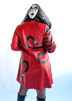 Serpent Clown Leather Coat