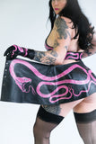 Hot Pink Snake Micro Mini Skirt