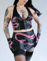 Hot Pink Snake Halter Top