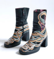 Custom Hand Painted Snake Boots