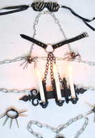 Gothic Dungeon Leather & Chain Candelabra Harness