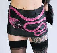 Hot Pink Snake Micro Mini Skirt
