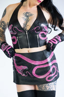 Hot Pink Snake Halter Top