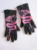 Hot Pink Snake Gloves