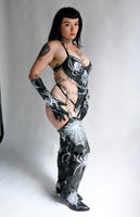 Spider Web Garter Belt Chap Boots