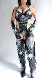 Spider Web Garter Belt Chap Boots