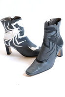 Black & White Silhouette Boots - Size 9