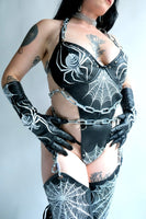 Spider Web Garter Belt Chap Boots