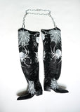 Spider Web Garter Belt Chap Boots