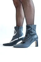 Black & White Silhouette Boots - Size 9