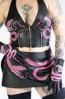 Hot Pink Snake Halter Top