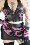 Hot Pink Snake Halter Top