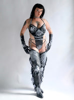 Spider Web Garter Belt Chap Boots