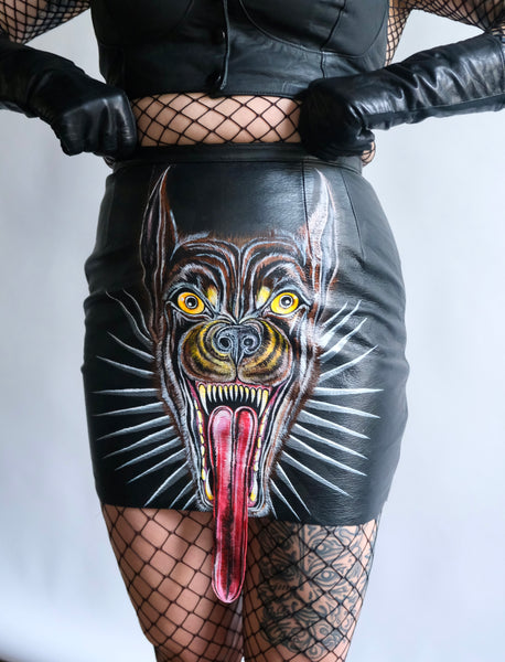 Custom Hand Painted Tongue Skirt