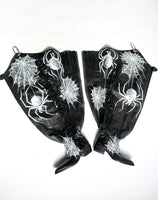 Spider Web Garter Belt Chap Boots