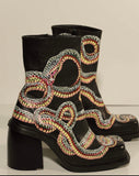 Custom Hand Painted Snake Boots