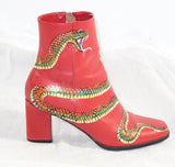 Custom Hand Painted Snake Boots