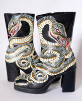 Custom Hand Painted Snake Boots