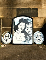 Smiling Clown Reflection Mirror Painting