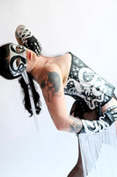 Starlight Snake Fringe Gloves