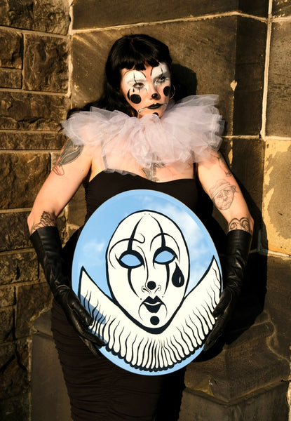 Crying Clown Reflection Mirror Painting