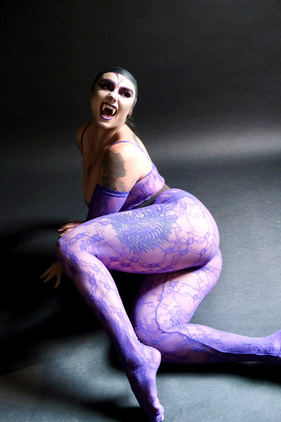 Purple Lace Bodystocking