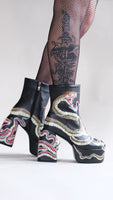 Custom Hand Painted Snake Boots