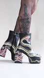 Custom Hand Painted Snake Boots