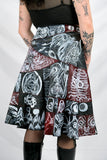 Horror Comic Patchwork Skirt