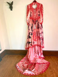 Hand Dyed & Hand Painted / Hand Drawn Beetlejuice Gown