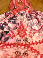 Hand Dyed & Hand Painted / Hand Drawn Beetlejuice Gown