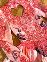 Hand Dyed & Hand Painted / Hand Drawn Beetlejuice Gown