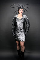 Spinning Webs Leather Dress